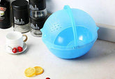 Kuber Industries Plastic Solid Washing Bowl Strainer - 2 Pieces, Multicolour